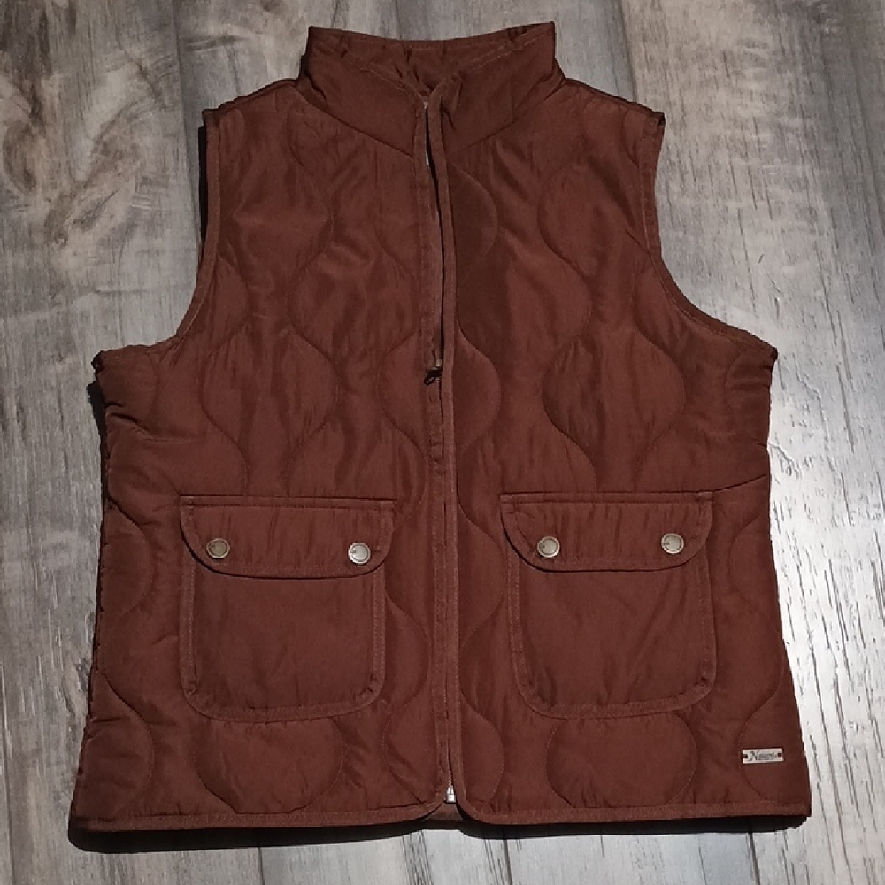 Natural Reflections Brown Quilted Vest